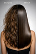 © sunny - Woman flaunting strong silky shiny hair after dry shampoo, leave in conditioner, hair serum, oil, spa mask, heat protectant spray, keratin, hair botox, protein therapy, straightening, smoothening