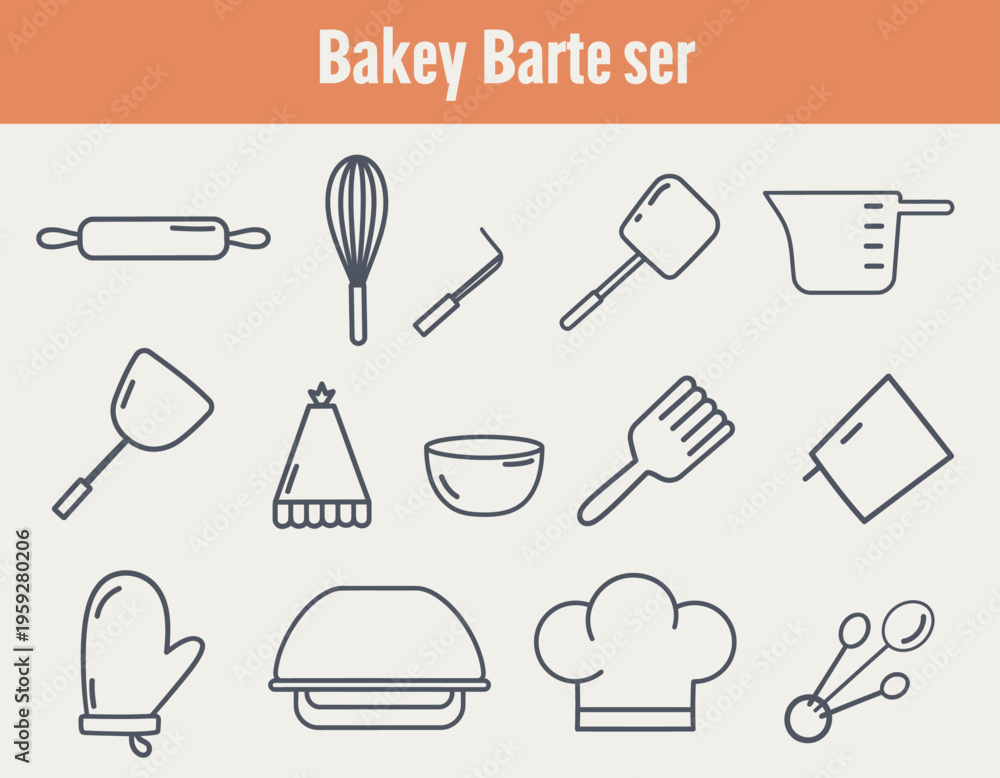 Baking tools and utensils for preparing a cake in a kitchen environment ...
