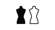 © Mama - Two female mannequin torsos one black and one white side by side