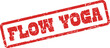 ©  Design_ mn - A distressed rubber stamp design presenting the phrase Flow Yoga for wellness branding