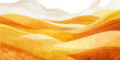 © Narin - Abstract watercolor landscape showing rolling hills and valleys in warm yellow, orange, and beige tones with a textured paper effect, representing nature's beauty and soft curves