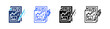 © Kholifah rokhman - Financial Records Multi Style Icon Set Vector