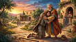 © rfdsgns - Father embracing his long lost son, a powerful reunion scene.