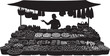 © BlackForm - Silhouette of vendor at a bustling outdoor food market stall