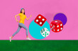 © deagreez - Collage with colorful casino chips cards dices representing online gambling poker betting e-gaming entertainment