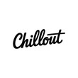 © MSTTARZINA - The word chillout is displayed in elegant black cursive lettering on a white background