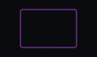 © SANJEDAAKTAR - Purple Neon Rounded Rectangle Frame Vector Illustration with Glowing Border on Black Background