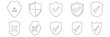 © Hikestudio3 - Shield check mark icon or security shield protection icon with tick symbol. green security shield icon