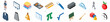 © Asep - Isometric Education and Math Icons Set Featuring Teacher, Supplies, and Mathematical Symbols on a White Background