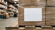 © sxcd - Shrink Wrapped Cardboard Boxes With Blank Label On Wooden Pallet