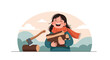© Muhamad - Joyful Young Woman Carrying Firewood With Axe In Winter Landscape