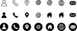 © Sidratul Muntaha 5 - Contact icons communication vector set contact information symbols for business cards email phone address clean design illustration