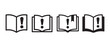 © Safali - Set of Instruction Manual or Important Information Icons with Exclamation Marks in Outline Style on White Background.