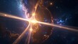 © APRIANTO - Cosmic Explosion in Deep Space with Bright Light and Nebulae.
