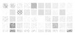©  Designer - A comprehensive collection of diverse hand-drawn monochromatic pattern swatches for design work