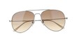 © Musarrof - Classic Silver Aviator Sunglasses with Brown Gradient Lenses Isolated on White Background