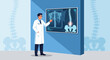 © Kamille - Doctor Explains Spine X-ray to Patient, Medical Diagnosis and Healthcare Concept