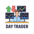© Best Pixels  - Man Working as Day Trader Online.