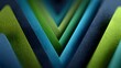 © Muhammad - A close-up view of layered green and blue geometric shapes