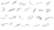 © MR.AK - line movement element set.  comic speed lines, motion lines, dynamic effect, manga action elements, swoosh, burst, swirl, impact stroke. vector illustration