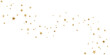 © Helga - Gold glitter stars confetti decor on transparent background, festive luxury holiday golden decoration
