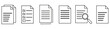 © SKETCHY - Paper documents icons. Linear File icons.  Folded written paper. Line icon - stock vector.