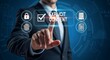 © sablengjago - Businessman selects 'Explicit Consent' on a digital interface, representing data privacy
