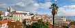 © robertharding - Views of Monastery of Sao Vicente de Fora from Belvedere Portas do Sol in Lisbon with rooftops and palm trees in the foreground