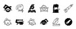 © Happy Carrot - Power saw and cutting tool icon set with various electric woodworking instruments like circular saws, jigsaws, and miter saws presented in a simple black glyph and line art style