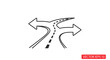 © Bahan - Road junction with arrow signs.