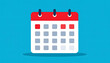 © rico - Vector calendar icon design featuring a paper page symbol for a business organizer or diary to plan a specific date and monthly appointment reminder