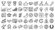 © Monwara Perven - Set of 50 Business Success and Achievement Line Icons Vector