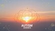 © Dina - Autism Awareness Puzzle Heads Silhouette Sunset Sky