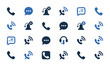 © TrustMaker Design - Customer service communication icon set with phone and support vector.