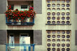 © Lubos Krutina - Residential Building Facade with Modernist Balconies and Glass Block Wall Pattern