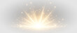 © Ivan - Golden starburst light rays glow sparkle explosion effect png overlay element, on transparent background