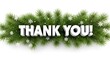 © RA - Winter thank you background with snowflakes