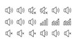 © MdShakib - A set of vector icons representing different sound and volume levels