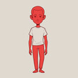 © Itachi - A cartoonish depiction of a person, colored in red and white