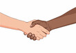 © FRIDA STORE - 🤝 Two hands, one light skin tone and one dark skin tone, shake firmly in a symbol of unity, partnership, and agreement
