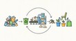 © Ivan - Recycling process converts plastic waste into reusable products efficiently outdoors.
