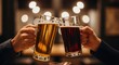 © Pixel Commerce Co - Two glasses of beer in a toast