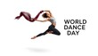 © seharartworks - A dancer in mid-air celebrating World Dance Day with a flowing scarf