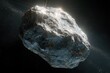 © Image Tree - Large asteroid rock in deep space, cosmic background with light flare