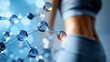 © keks20034 - Somatotropin peptide structure in female wellness science concept