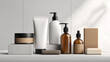 © Yaroslav Stepannikov - Multiple generic products arranged in clean composition, photorealistic, natural light, copy space, e-commerce, catalog