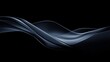 © Harry - A dark abstract wave design with smooth flowing curves on a black background