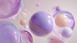 © เตชพัฒน์ โคตรวิช - Pastel Abstract Space Planets Background, 3D Soft Gradient Galaxy Illustration
