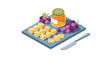 © Renita - Delicious Cheese Platter with Grapes and Honey.