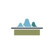 © Yoyon - Flat design abstract mountains landscape or data graph icon
